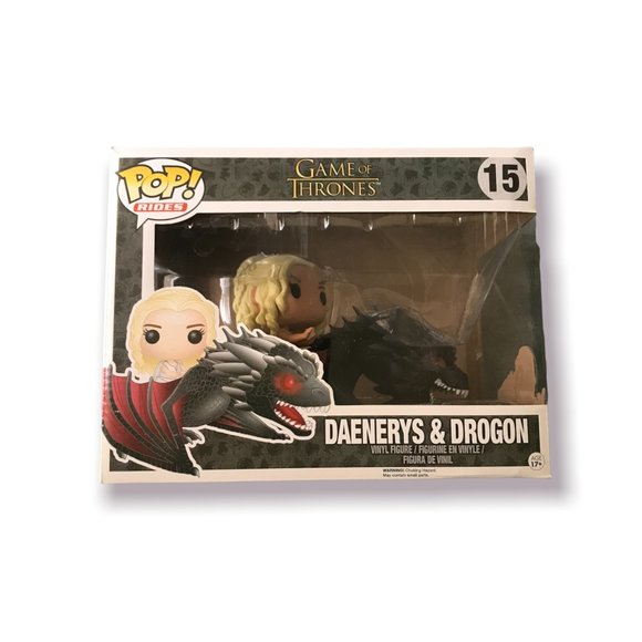 Funko Pop Rides Daenerys & Drogon Figure - Black, Red, Blonde - Picture 1 of 6